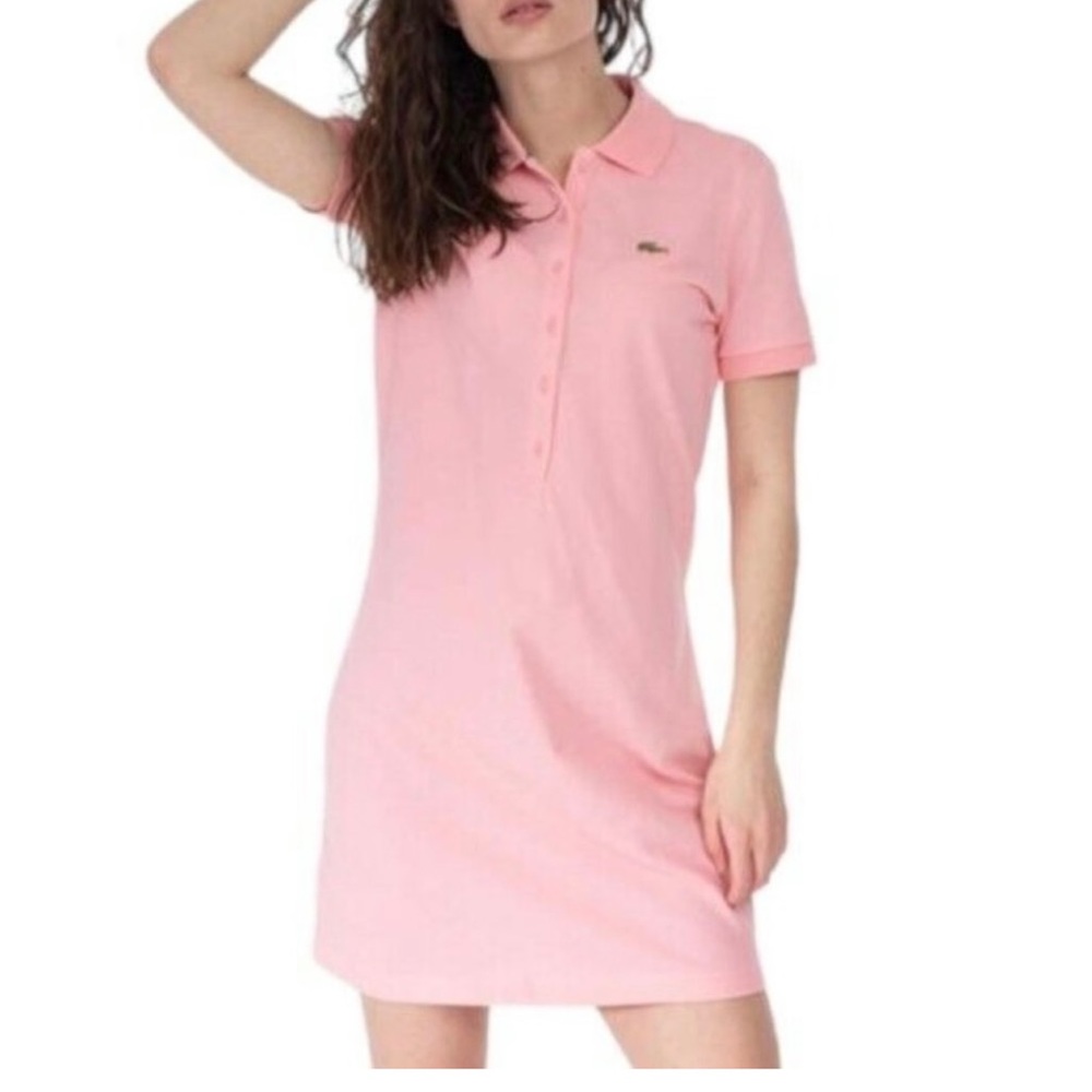 Lacoste Polo Dress size 44 (8-10 US). Rose pink.